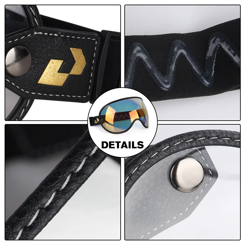 SOMAN – demi-casque de moto, rétro, visage ouvert, Vintage, bouclier à bulles, visière, lentille, lunettes de soleil, accessoires