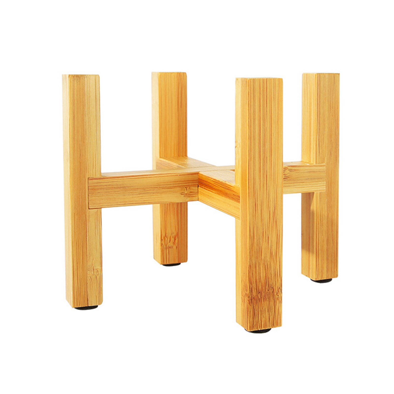 Support de bonsaï autoportant maison balcon bois support de Pot de fleur avec coussinet de pied Surface lisse étagère moderne FP8: Large