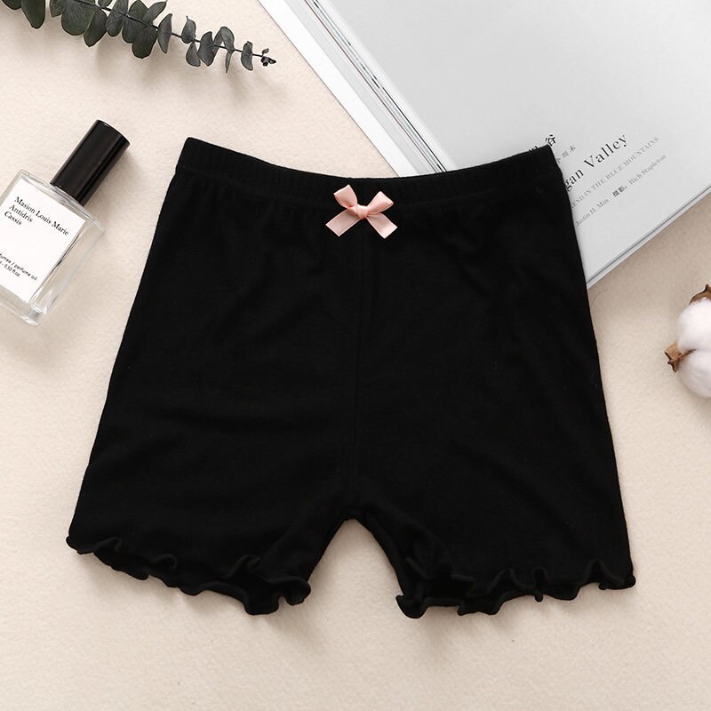 Pantalons courts pour enfants | Nouveaux vêtements pour filles, pantalons de sécurité légers, doux, Modal: Black / 130cm