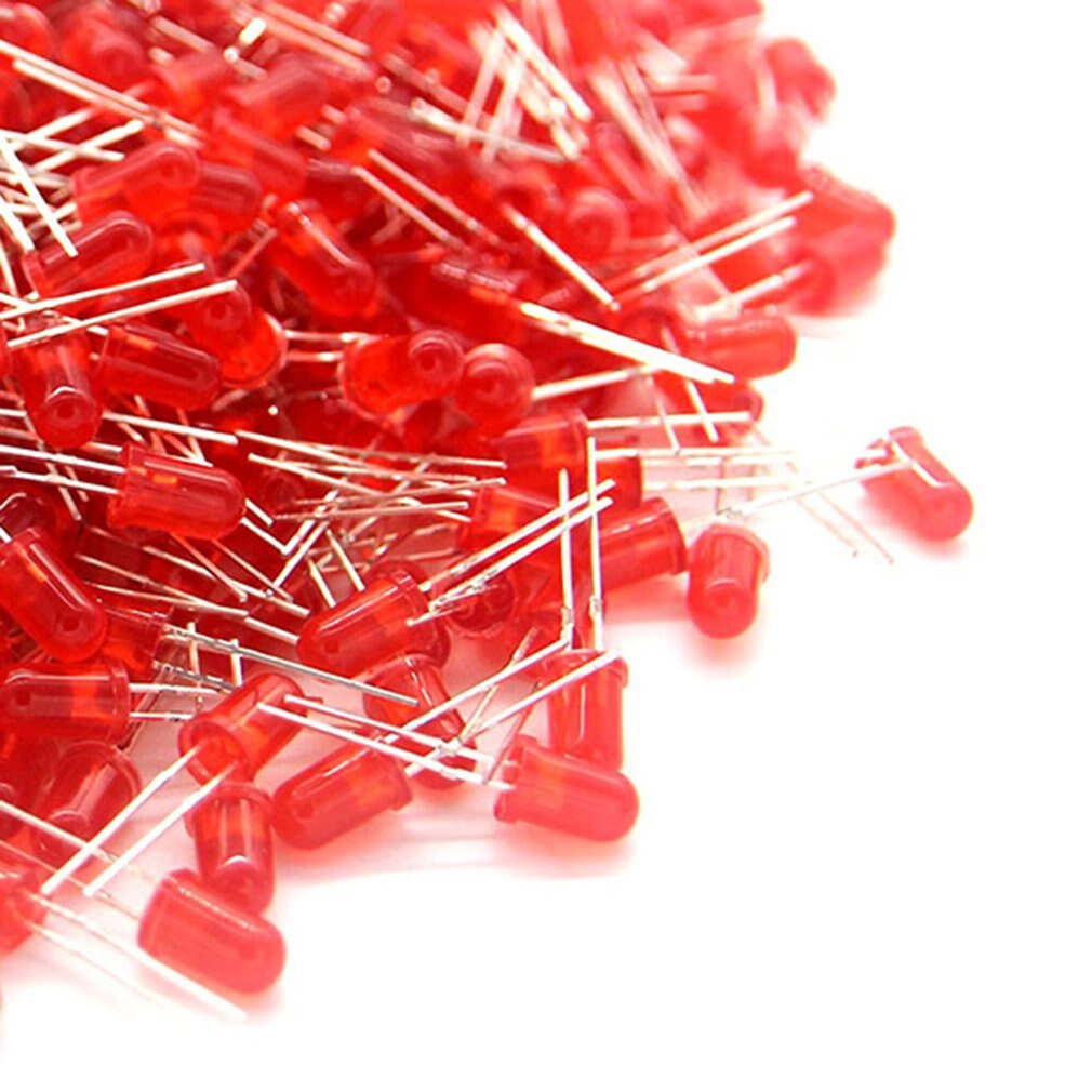 1000 Pieces 5mm Round LED Light Emitting Diodes Component Red/Green/Yellow/White/Blue LED Bulb Lamp Light Super Bright