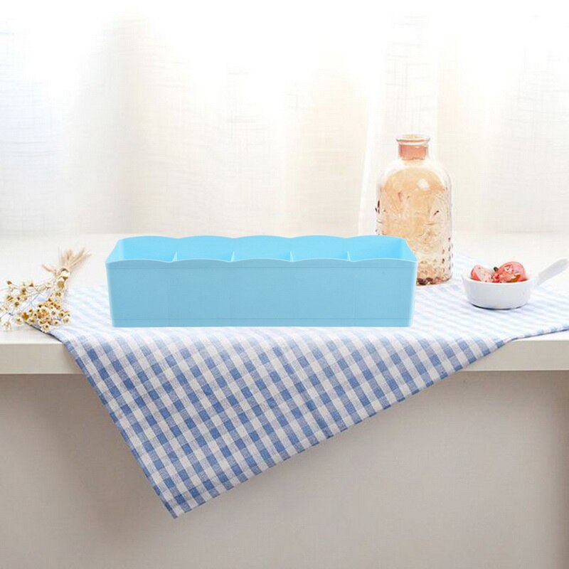 Storage Box 5 Grids Multi-function Storage Basket Wardrobe For Tie Bra Socks Underwear Plastic Container Makeup Organizer