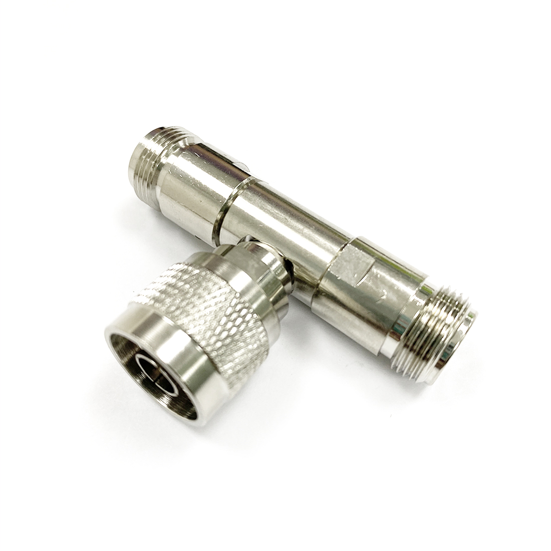 Adaptateur coaxial RF type N mâle vers Double Jack femelle, convertisseur séparateur 3 voies Type T, Version longue, , 1 pièce