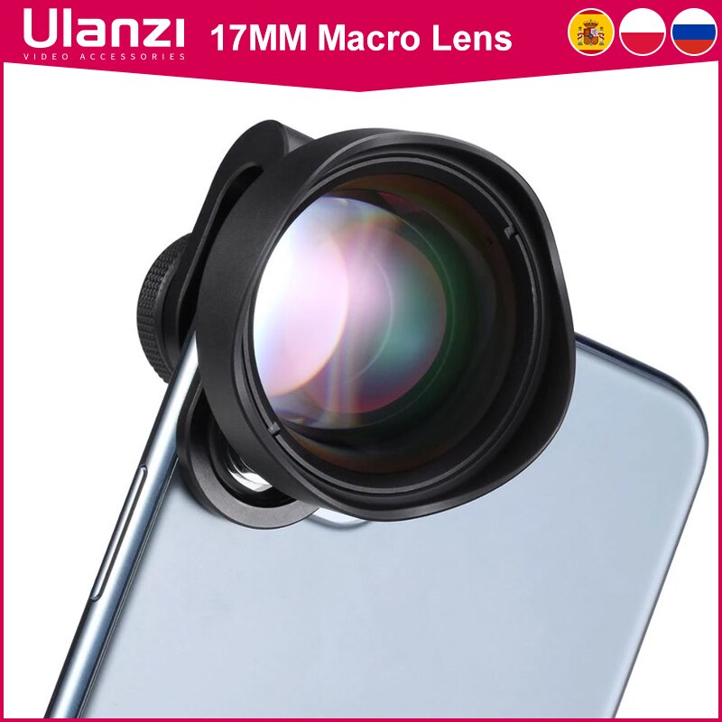 Ulanzi 10x lente da câmera do telefone macro lente de vidro óptico universal para android iphone piexl um plus xiaomi huawei