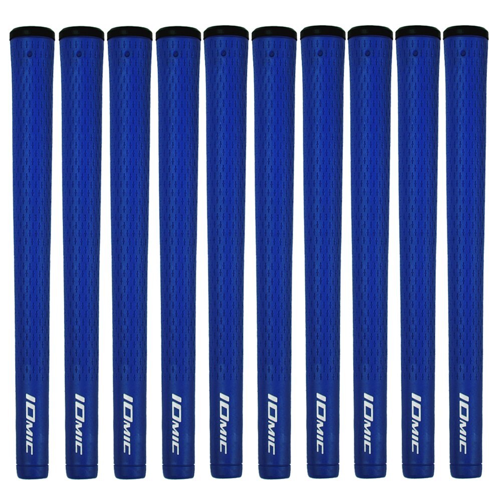 10PCS IOMIC STICKY 2.3 Golf Grips Universal Rubber Golf Grips 10 Colors Choice: Blue