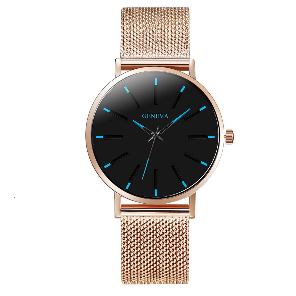 Horloge Mannen Horloge Mannen Ultradunne Zakelijke Mannen Horloges Quartz Roestvrij Stalen Band Polshorloge Mannelijke Klok Relogio masculino: rose gold blue