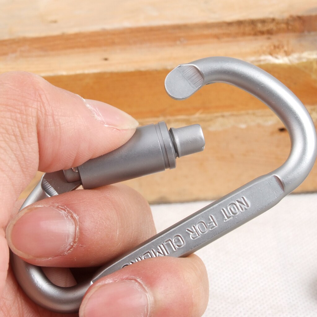 2Stck draussen Karabiner Schloss Haken Schnalle Hängen Vorhängeschloss Schlüssel Kette draussen Klettern Zubehör