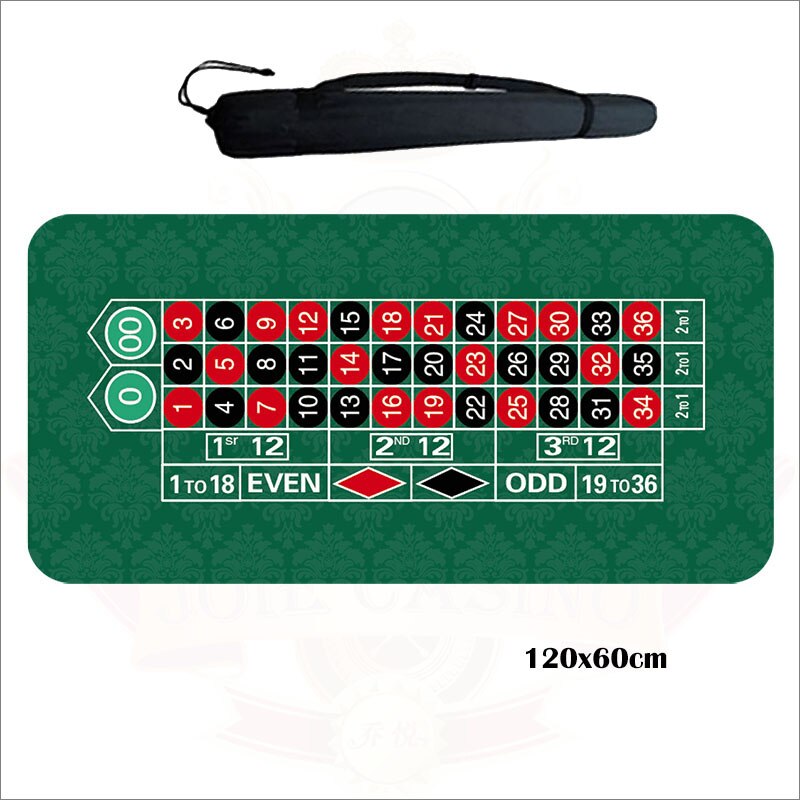 Tapis de Table de jeu de 1.2m, tissu de dessus de Table en caoutchouc, pour jeu de Poker Casino, Texas Hold'em Sic Bo, Blackjack, tapis de jeu: Roulette  Amarican