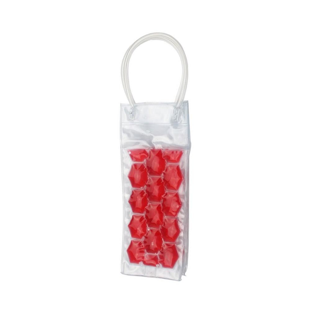 Bouteille de vin congélateur sac refroidissement refroidisseur sac de glace bière refroidissement Gel support transporteur Portable liqueur glace-froid outils: Rouge