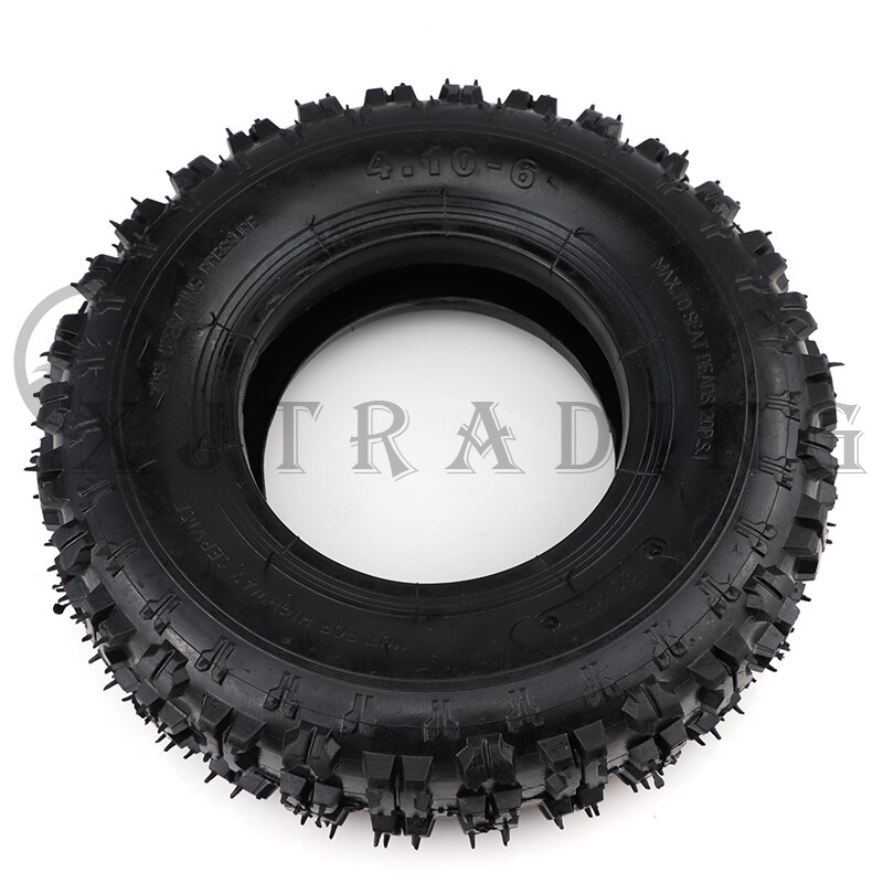 Neumático de tubo interno exterior, adecuado para Atv Go Kart Mini Quad 47cc 49cc moto de nieve, 4,10-6: out tire