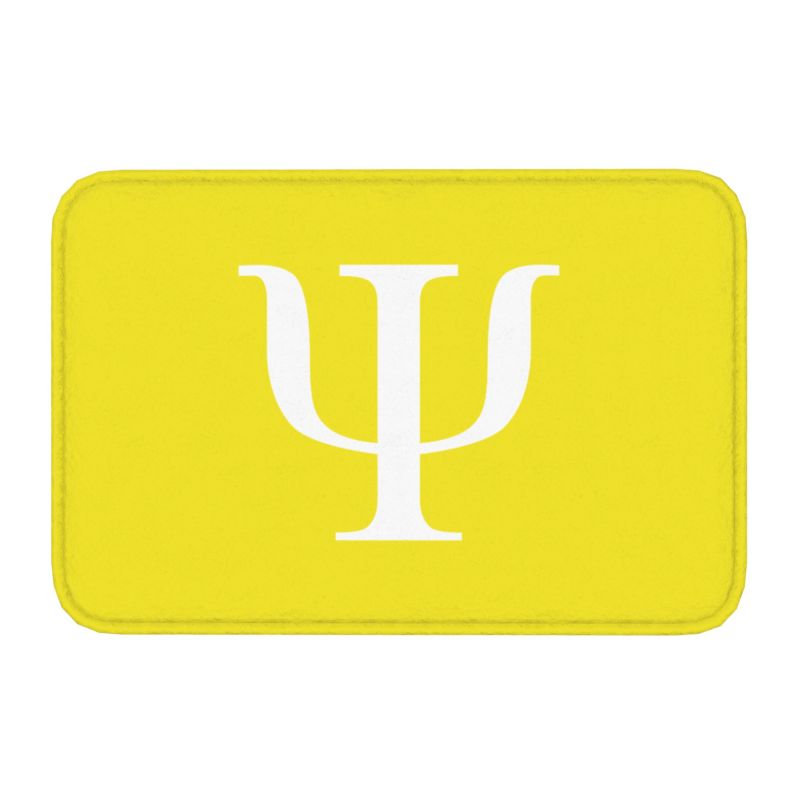 Custom Psychology Marble Psi Symbol Doormat Anti-Slip Entrance Room Door Floor Mat Psychologist Teacher Garden Carpet Rug: Red