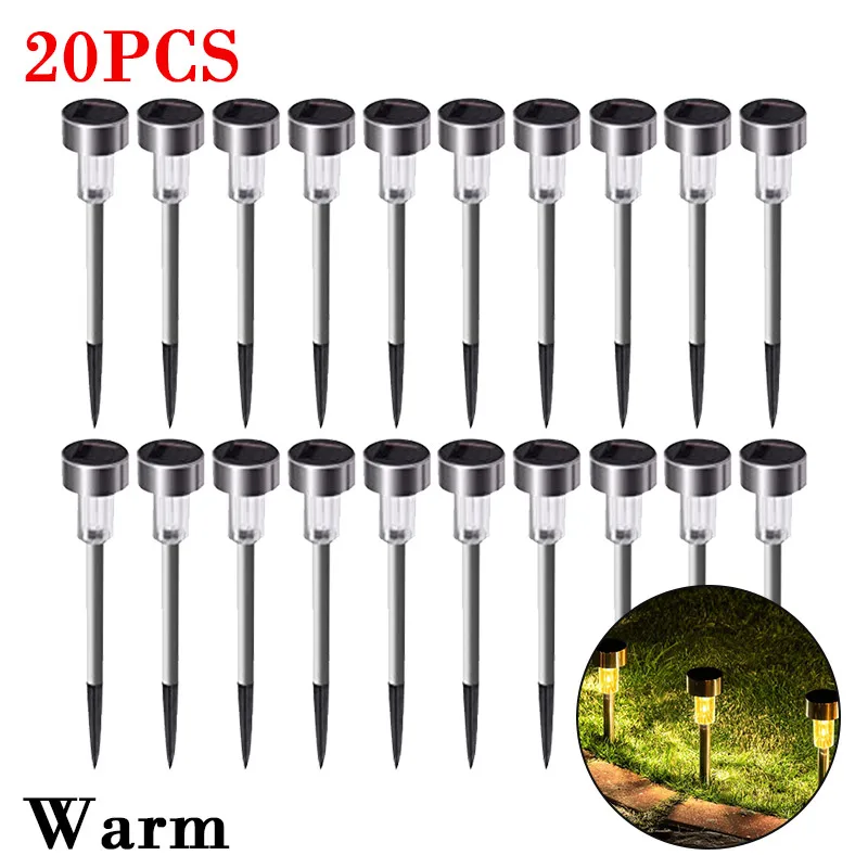 Solar Outdoor Lights Garden Lamps Powered Waterproof Landscape Path for Yard Backyard Lawn Patio Decorative LED Lighting: Ivory