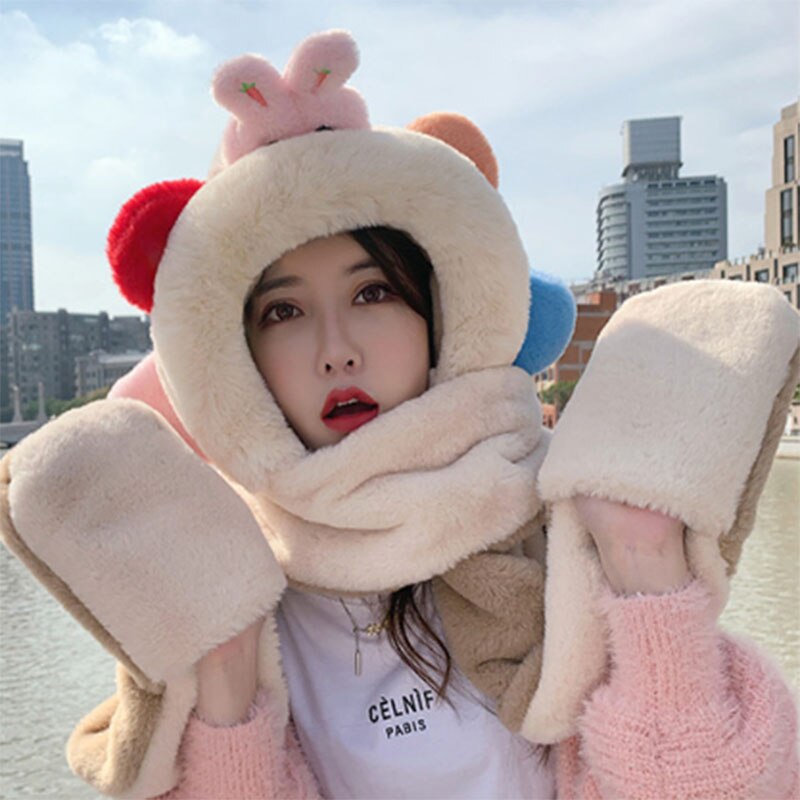 Chapeau d&#39;hiver rose duveteux pour femmes, couvre-chef avec oreillettes, pour hommes, filles, russe, panama, à la ,