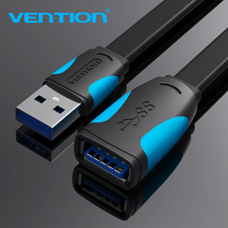 Vention Cable de extensión USB 3,0 macho a hembra Cable USB extensor Cable de datos para ordenador portátil PC Smart TV PS4 Xbox One SSD USB a USB