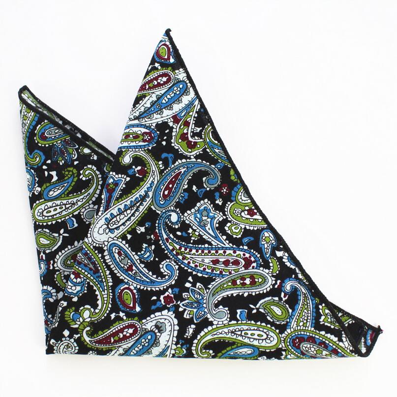 Rbocott heren bedrukte katoenen zakdoeken, bloemen- en paisley-pochetten, vintage zakdoeken, zakelijke handdoek, bruilofts- en feestaccessoire: 40