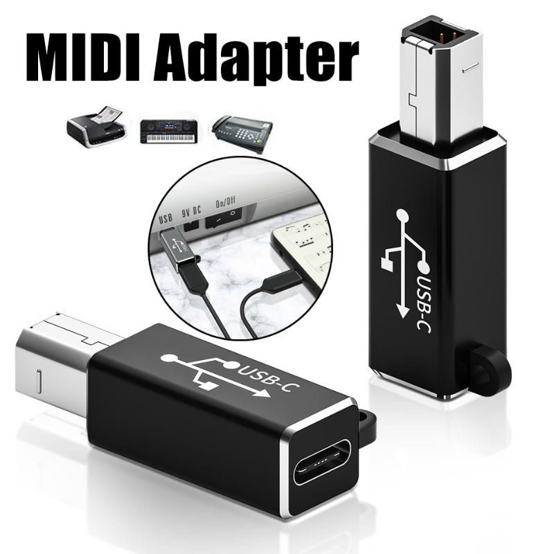 Nowy typ C żeński na USB B męski konwerter skanera męski Adapter konwerter konwertera do drukarki kontroler MIDI klawiatura pianina