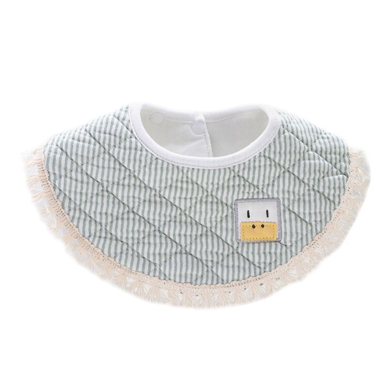 26*25cm Baby Bib European Round Bib Cotton Waterproof Saliva Towel Children Small Fresh Eating Pocket