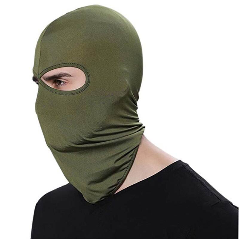 Mascarillas para la cara de la motocicleta pasamontañas de protección para el sol de la motocicleta: armygreen