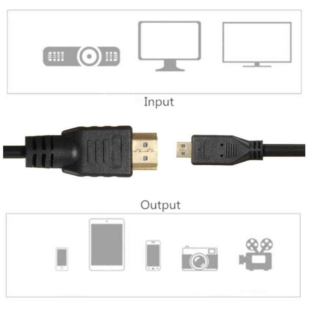 1 M Micro USB vers HDMI 1080p câble TV adaptateur AV pour téléphone portable caméra Motorola Nokia GoPro TV HTC Sony universel Samsun S3R9