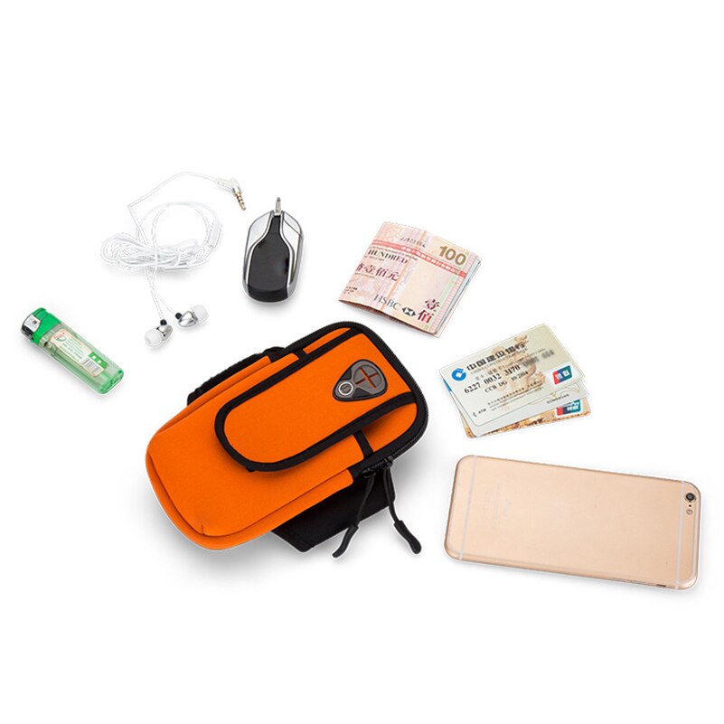 Armband armband 5.5 6.0 '' arm telefonhållare till hands för iphone 6 6s plus sportarm väska correr bolsas telefonfodral