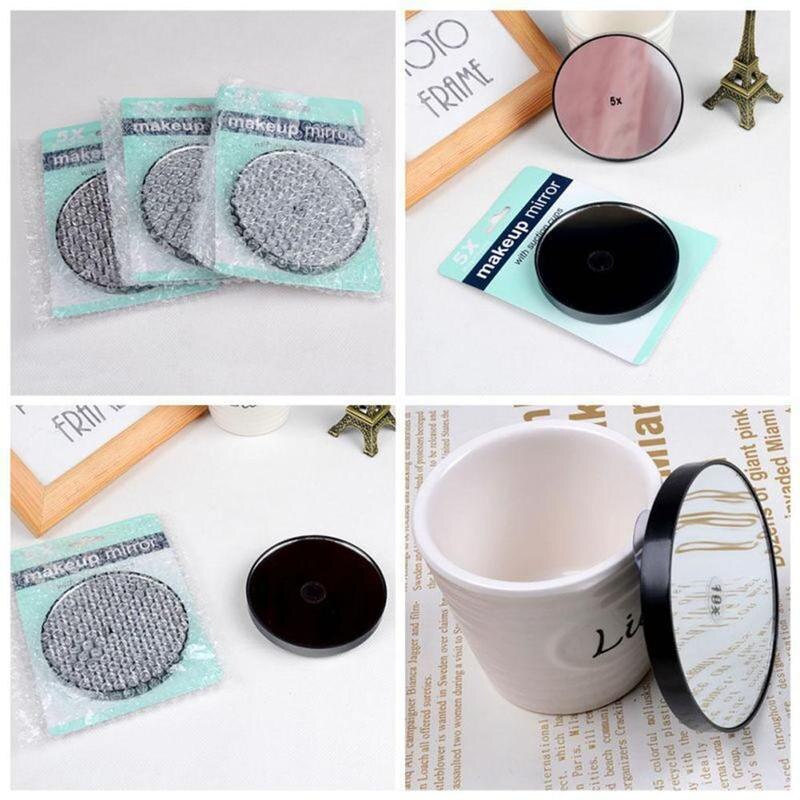 Round Decorative Mirror Nordic Portable Desktop Makeup Mirror Sucker Magnifying Glass Home Bathroom Beauty Dressing Table Decor