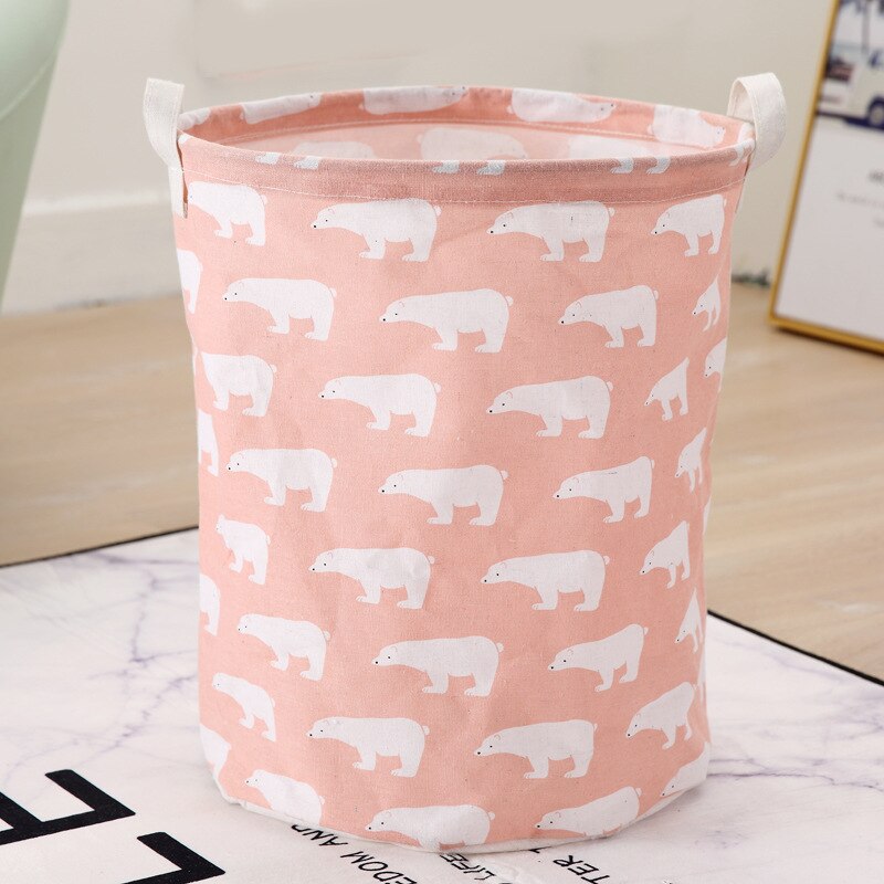 1PC pliable panier à linge grande capacité panier à linge vêtements rangement organisateur seau Homehold sac de rangement: Style 08