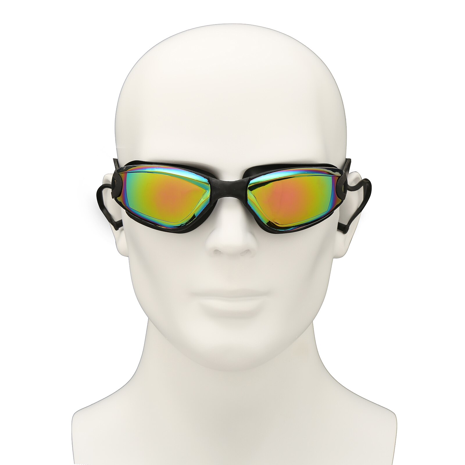 Clear Comfortabele Zwembril Met Oordopjes Uv-Anti-Fog Zwemmen Bril: Black