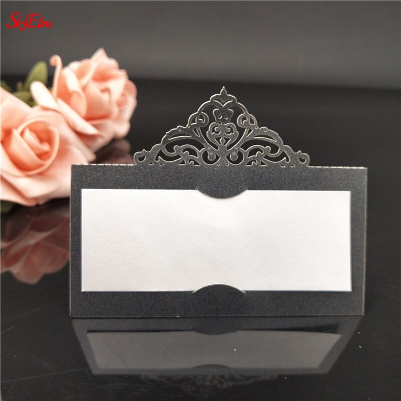 50pcs Party Table Name Wine Guest Place Cards Table Place Cards Favor Decoration Wedding Supplies Seating Decoration 8ZSH873: Black