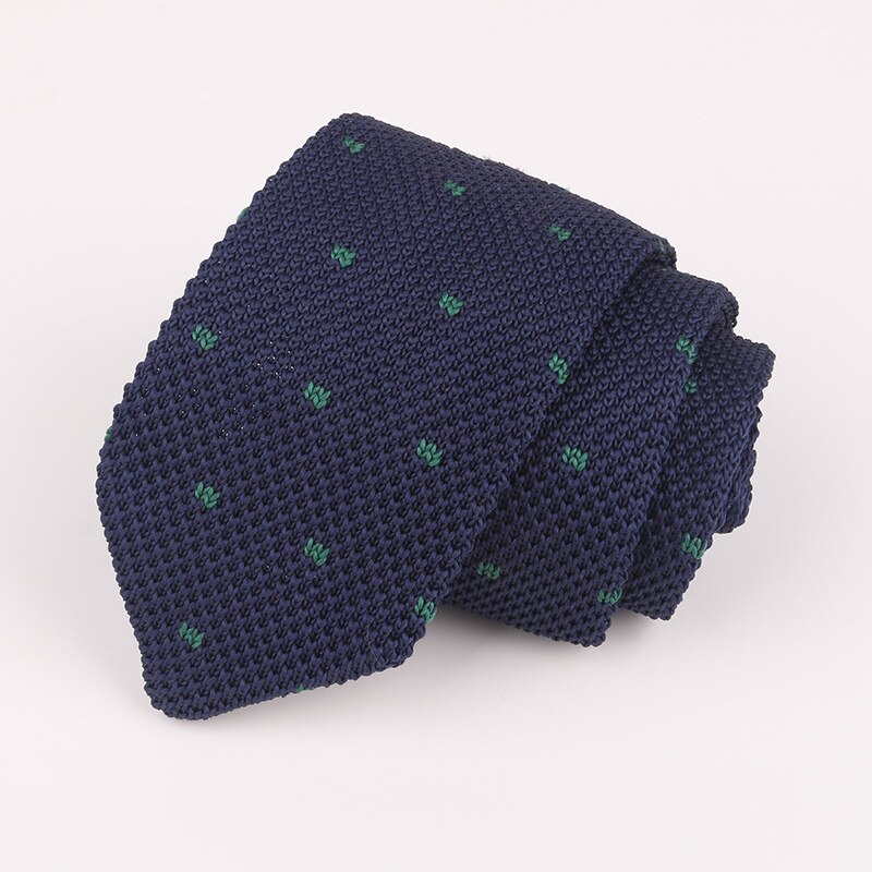 Flerfarvede mænds slips 148-6cm lange strikslips rød blå grå prikkede herrer business slips halsbeklædning: Zzj 048