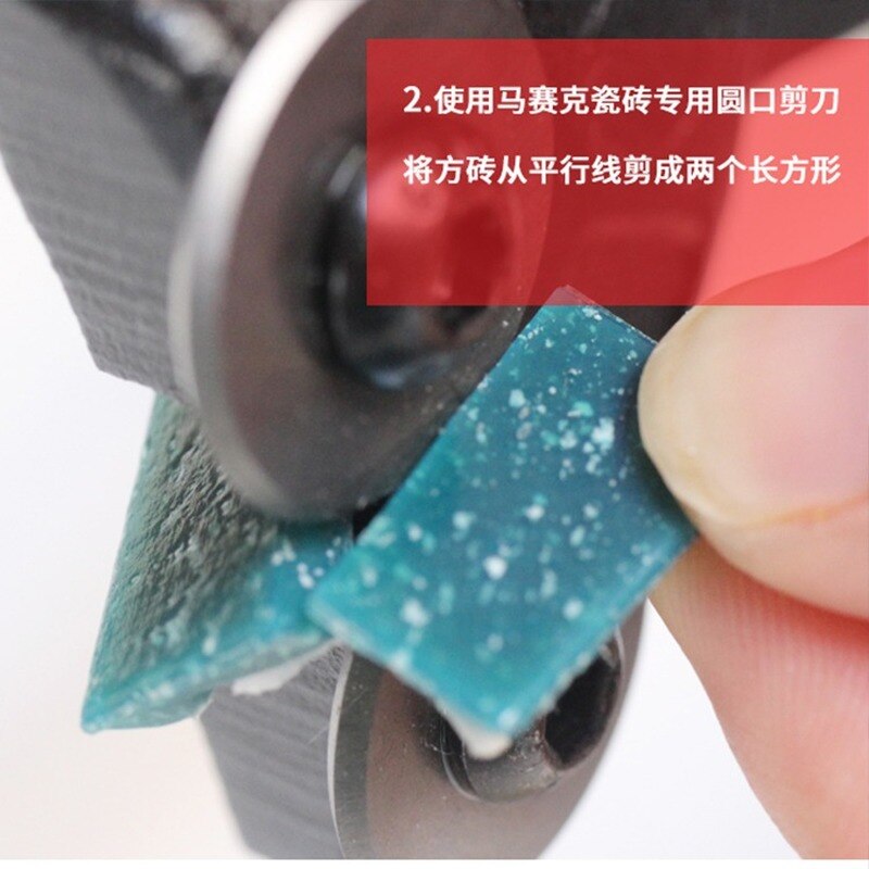 DIY Mosaic Block Ceramic Tile Cutter Two Round Wheels Cutter Flat Crystal Glass Cutter DIY Art and Crafts Materials Wire Peeler