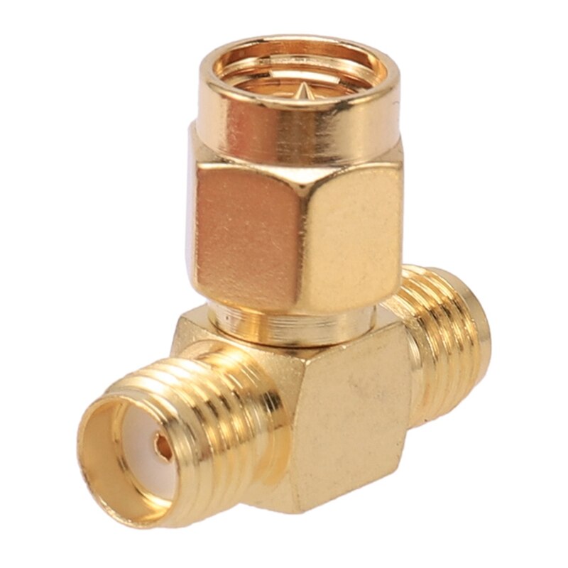 3X SMA Male to Two SMA Female Triple T RF Adapter Connector 3 Way Splitter
