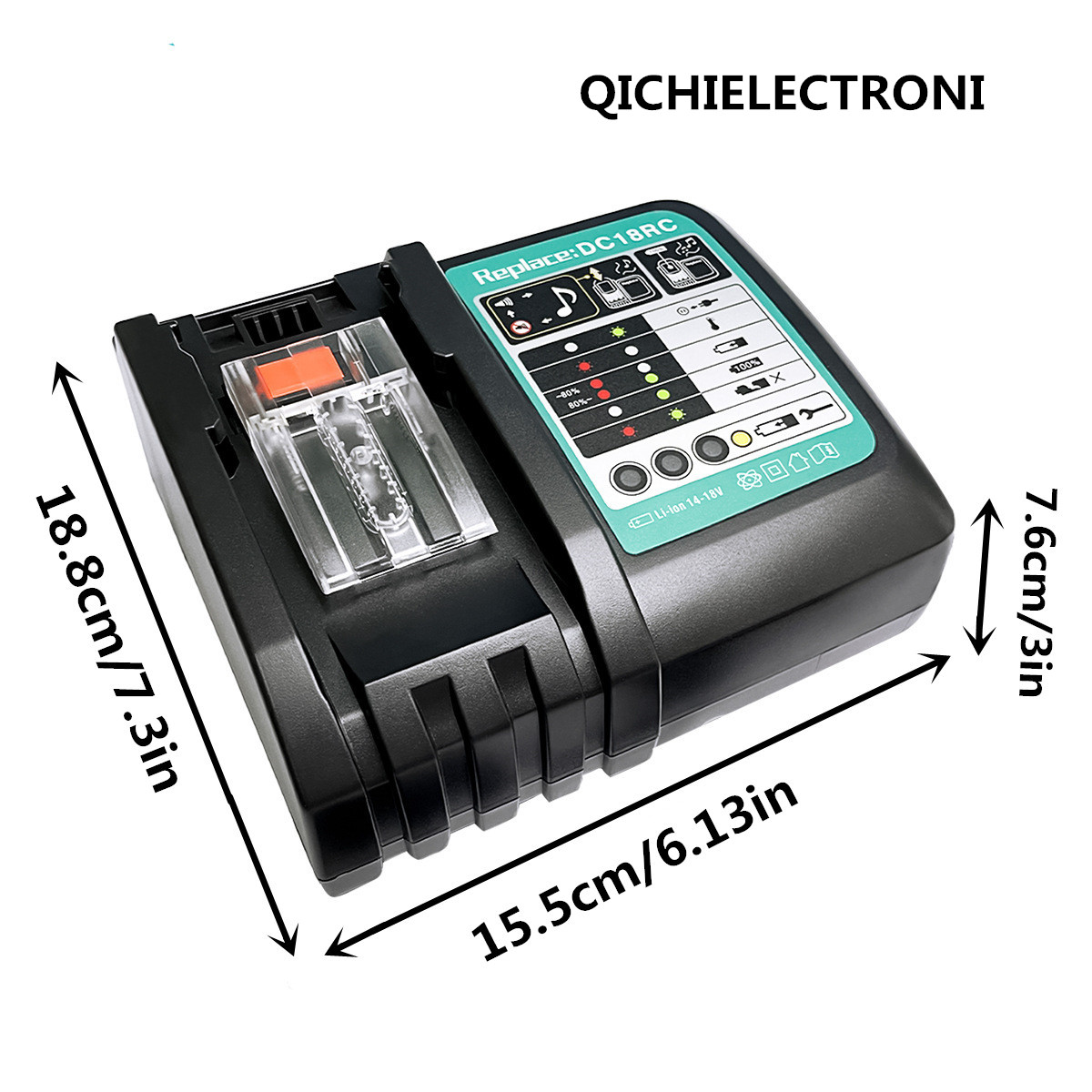 3A Battery Charger For Makita 14.4V 18V Li-ion battery BL1415 BL1430 BL1815 BL1830 BL1840 BL1850 BL1860 DC18RC DC18RA EU Plug