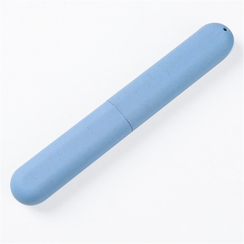 Travel Accessories Toothbrush Tube Cover Case Cap Plastic Suitcase Holder Baggage Boarding Portable Packing organizer: Light Blue