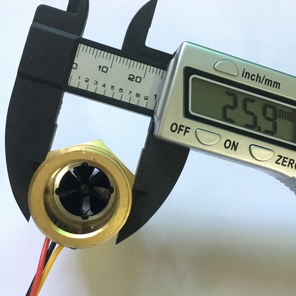 G3/4 "Messing Koper Flow Sensor 2-40L/Min Waterstroom Turbine Meter Magnetische Hall Effect Sensor