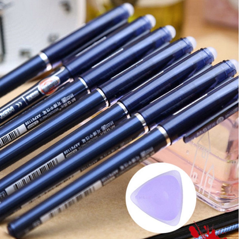 1Pcs antislip uitwisbare gel pen zwart blauw Donker-blauw 3 kleuren om uit te kiezen Goed schrijven volledige inkt