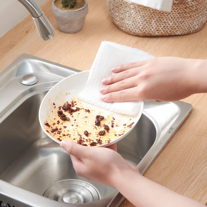 Trapos desechables de cocina, paños de limpieza reutilizables no tejidos, toallas de lavado para el hogar, paños de cocina, toallitas de trapo, herramientas limpiadoras de tela