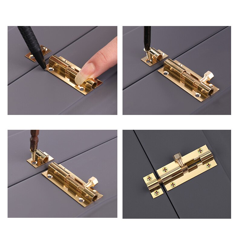 BETOCI Pure copper latch door lock lock bolt door latch old-fashioned wooden door window retro small latch lock latch hardware