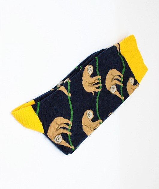Hommes chaussettes dessin animé singe renard pingouin affaires genou-haute chaussettes drôle personnalité équipage chaussettes heureux chaussettes Harajuku Chaussette: 5