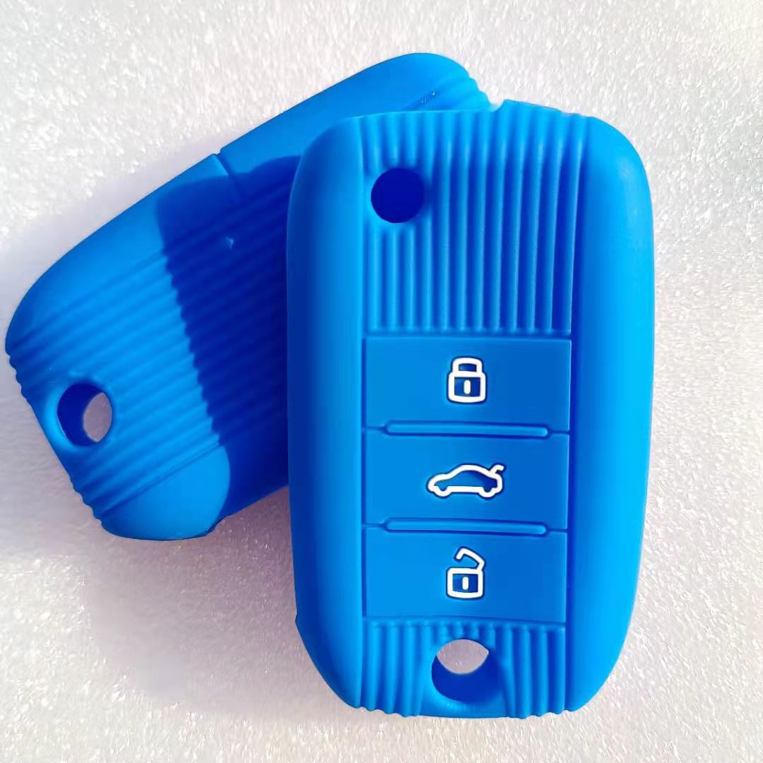Estuche protector de llave para coche MG ZS, funda de silicona plegable, mando a distancia, 3 botones