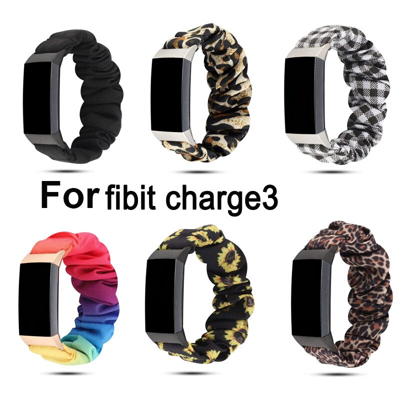 Scrunchies Elastic Strap For Fitbit Charge 4/Charge 3 Women Soft Leisure Fabric Replacement Bracelets For Fitbit Charge4 Correa