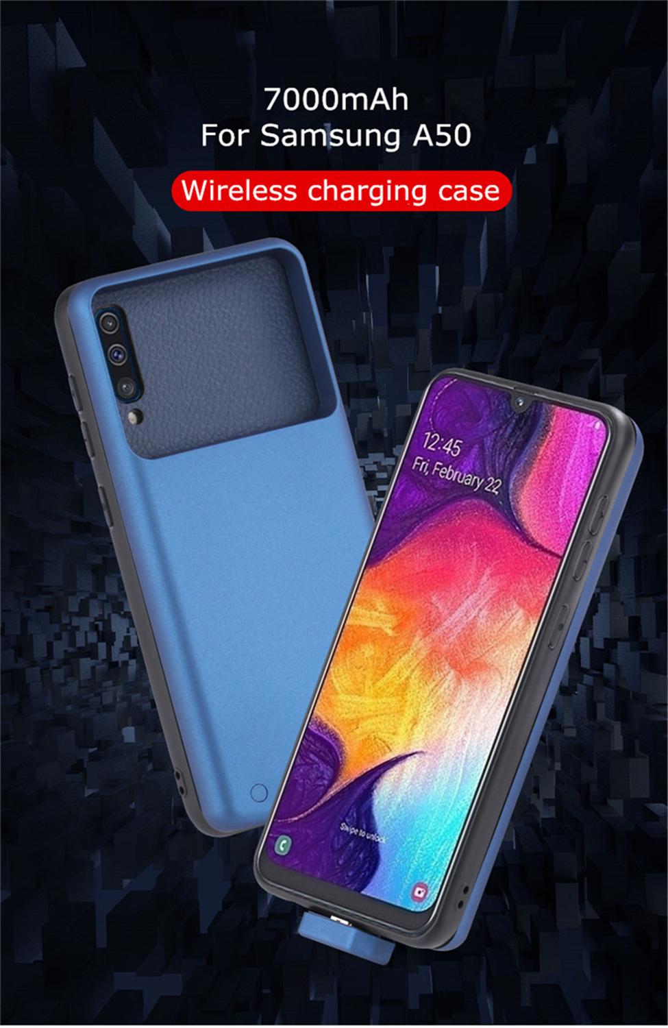 7000Mah Externe Batterij Power Bank Cover Voor Samsung A50 Opladen Case Magnetische Batterij Cases Voor Samsung Galaxy A50