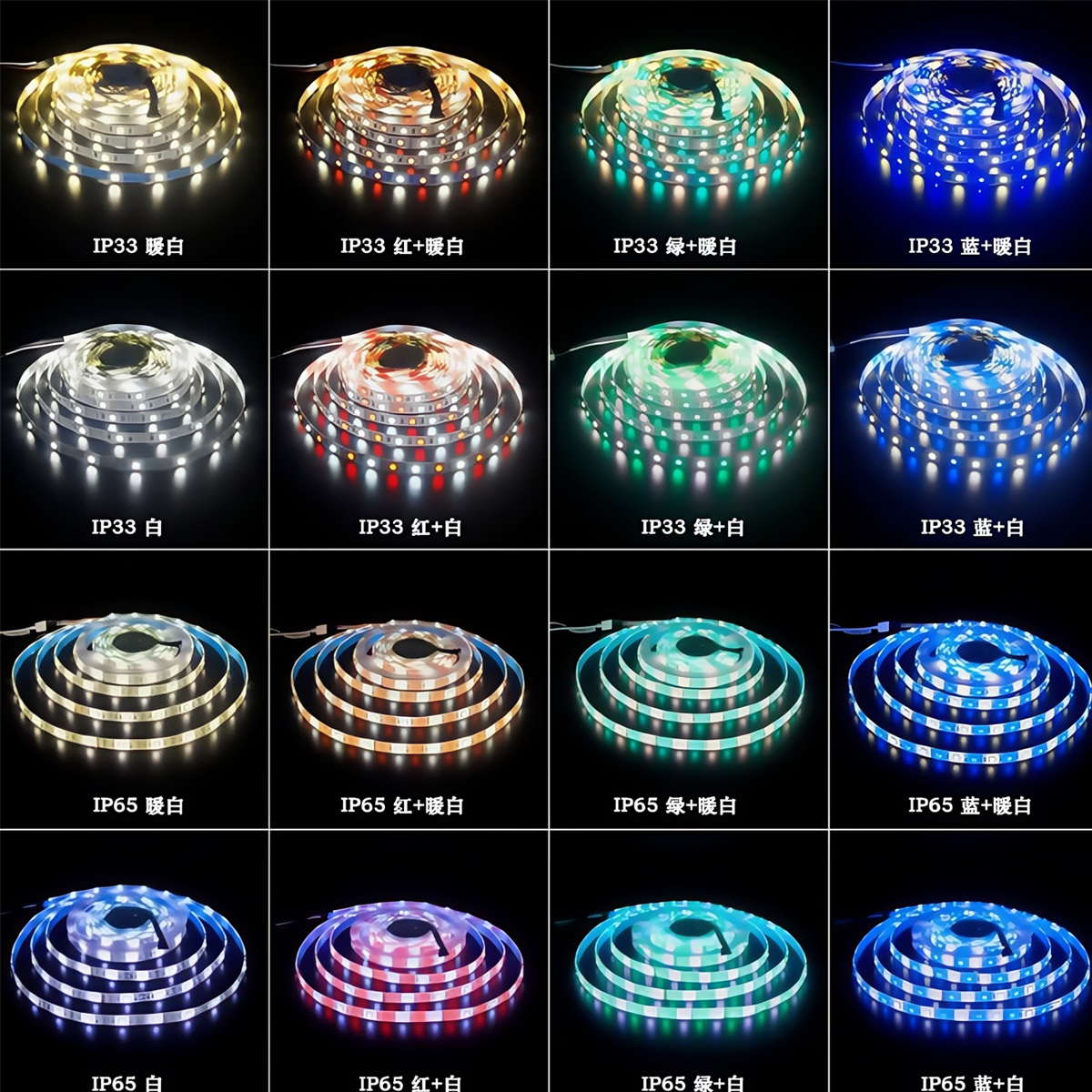 5050 RGB+W LED-Streifen – IP65 silikonbeschichtet, hohe Helligkeit, warmweiß, 12 V/24 V, flexibel Beleuchtung mit Aluminiumkanal