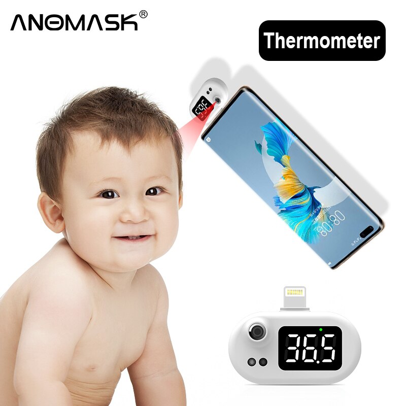 3 Type Mobiele Telefoon Usb Smart Thermometer Non-contact Infrarood Thermometer Elektronische Thermometer Lcd Display Voor Iphone/Android