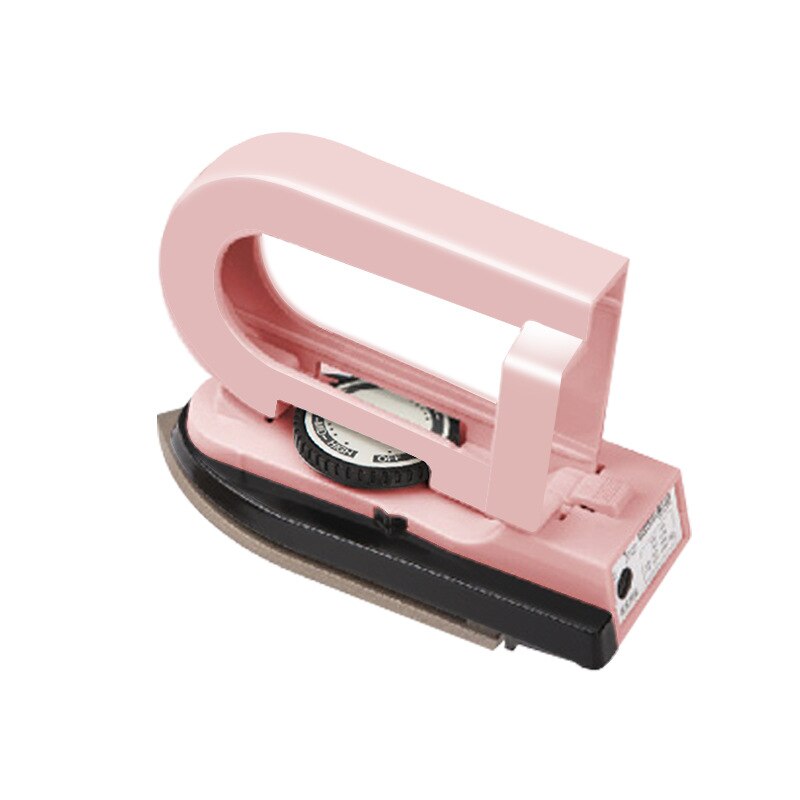 Portable handheld iron Home small mini folding travel clothes hanging ironing machine: Pink / UK