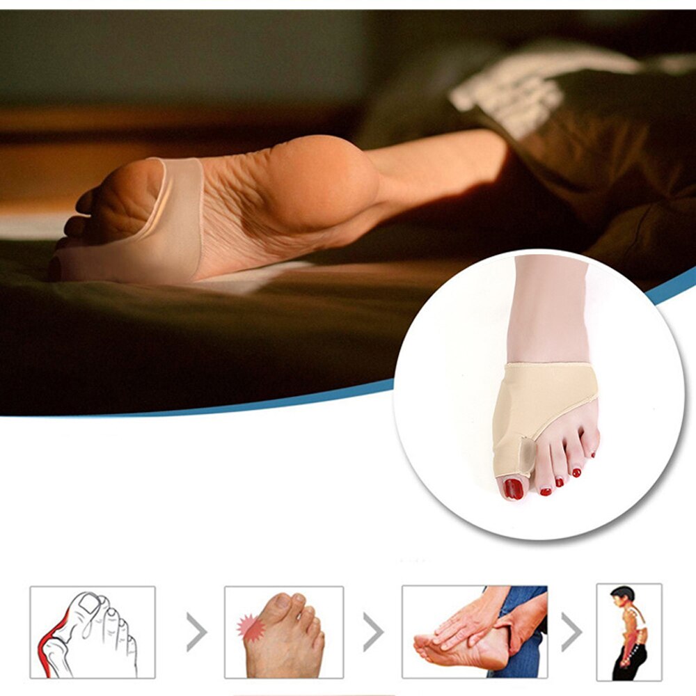 Comfortabele Zachte Bunion Protector Toe Straightener Siliconen Teen Separator Corrector Duim Voeten Zorg Richter Hallux Valgus