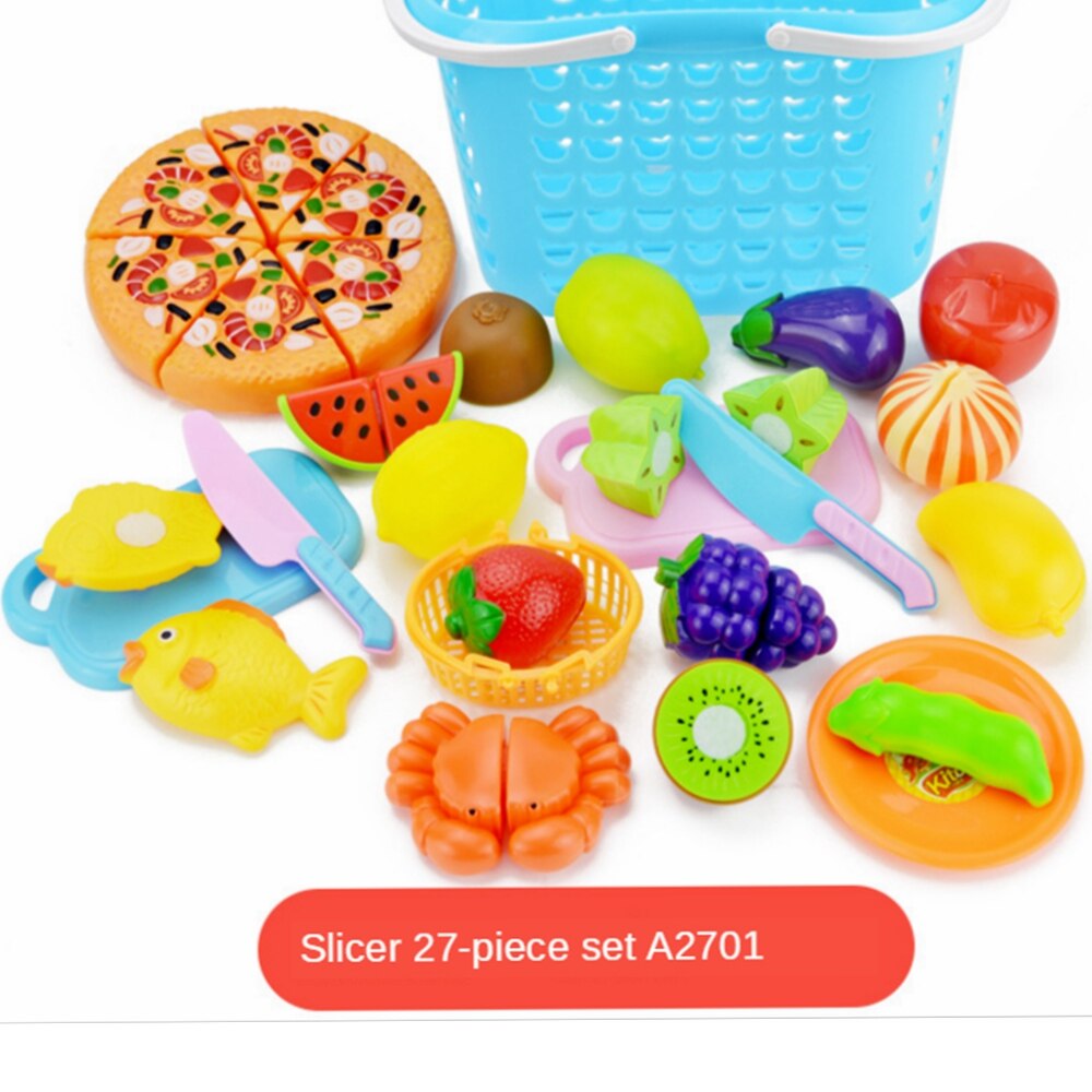 Pretend Play Plastic Food Toy Cutting Fruit Vegetable Food Pretend Play Children Toys For Kids Educational Toys: 27pcs