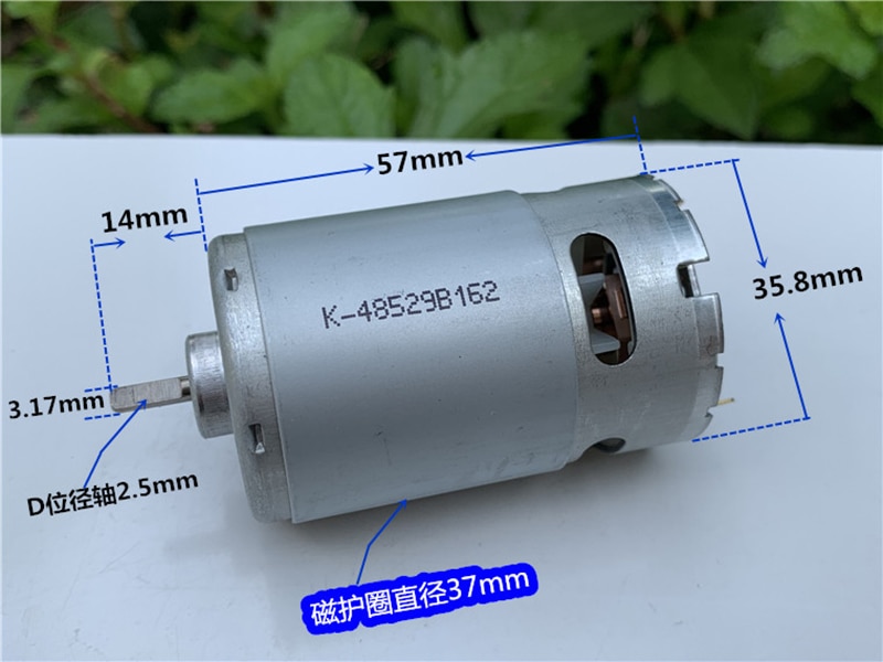 RS-550 DC 6V-12V 29500RPM High Speed Power Mini 550 Motor Carbon Brush with Cooling Fan D shaft for Electric Drill Garden Tool