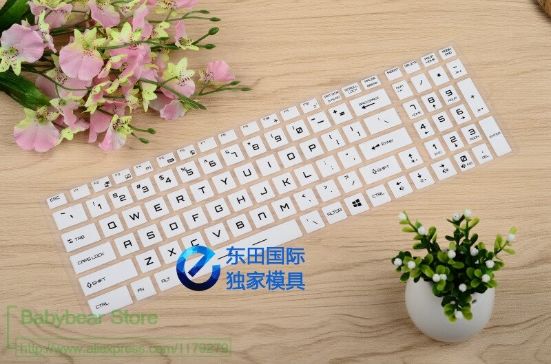 for MSI GL65 GP65 GE65, GP73 GS73VR GL72M GL73 GF72VR GE73VR GE75 GF75 GS75 GP75 GL75 GT76 Laptop Keyboard cover Protector: white