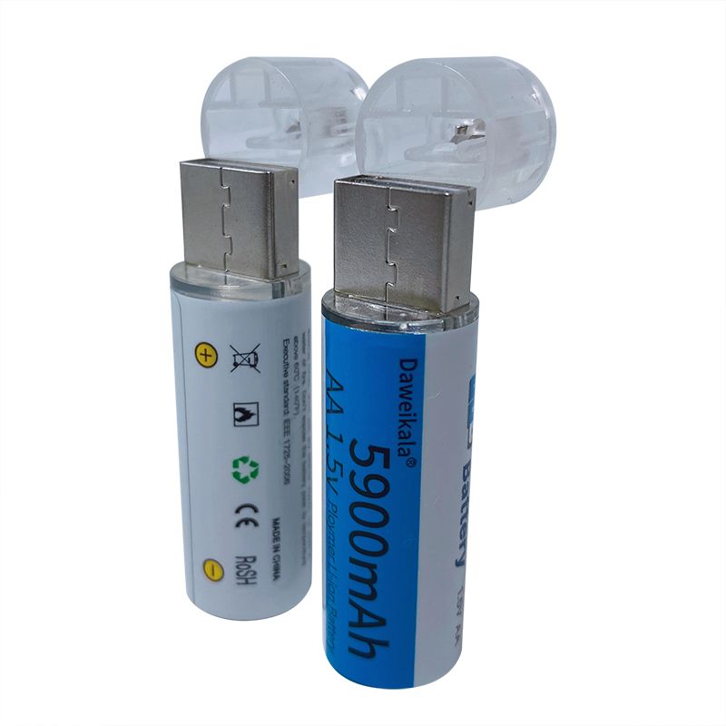 Usb Aa 1.5V Batterij 5900Mah Usb Oplaadbare Lithium Ion Batterij Aa 1.5V Batterij Voor Afstandsbediening controle Speelgoed Licht Batery