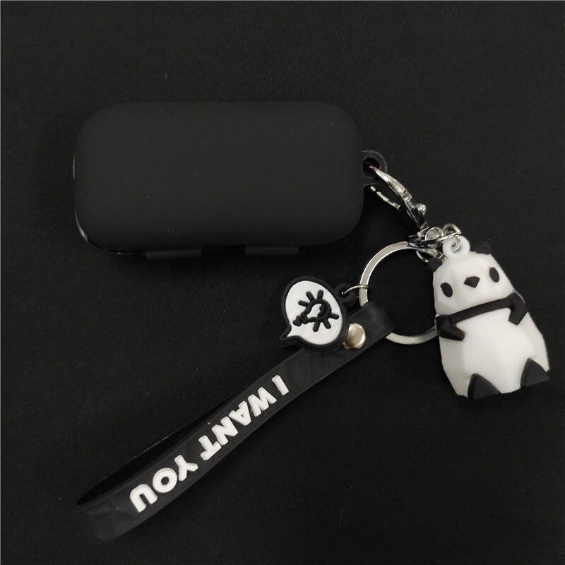 Cute Silicone Case for QCY T5 Wireless Bluetooth Headset Portable Protective Cover with Hook for QCY T5S: 01