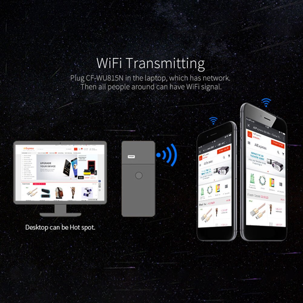 2.4GHz USB Interface Drive Free Wireless Stable Signal Mini Wifi Adapter Auto Installation External Fast Speed Network Card